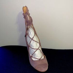 SOLD Mauve Tie Up Leg Heel